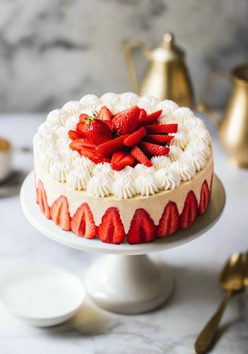 French Strawberry Cake