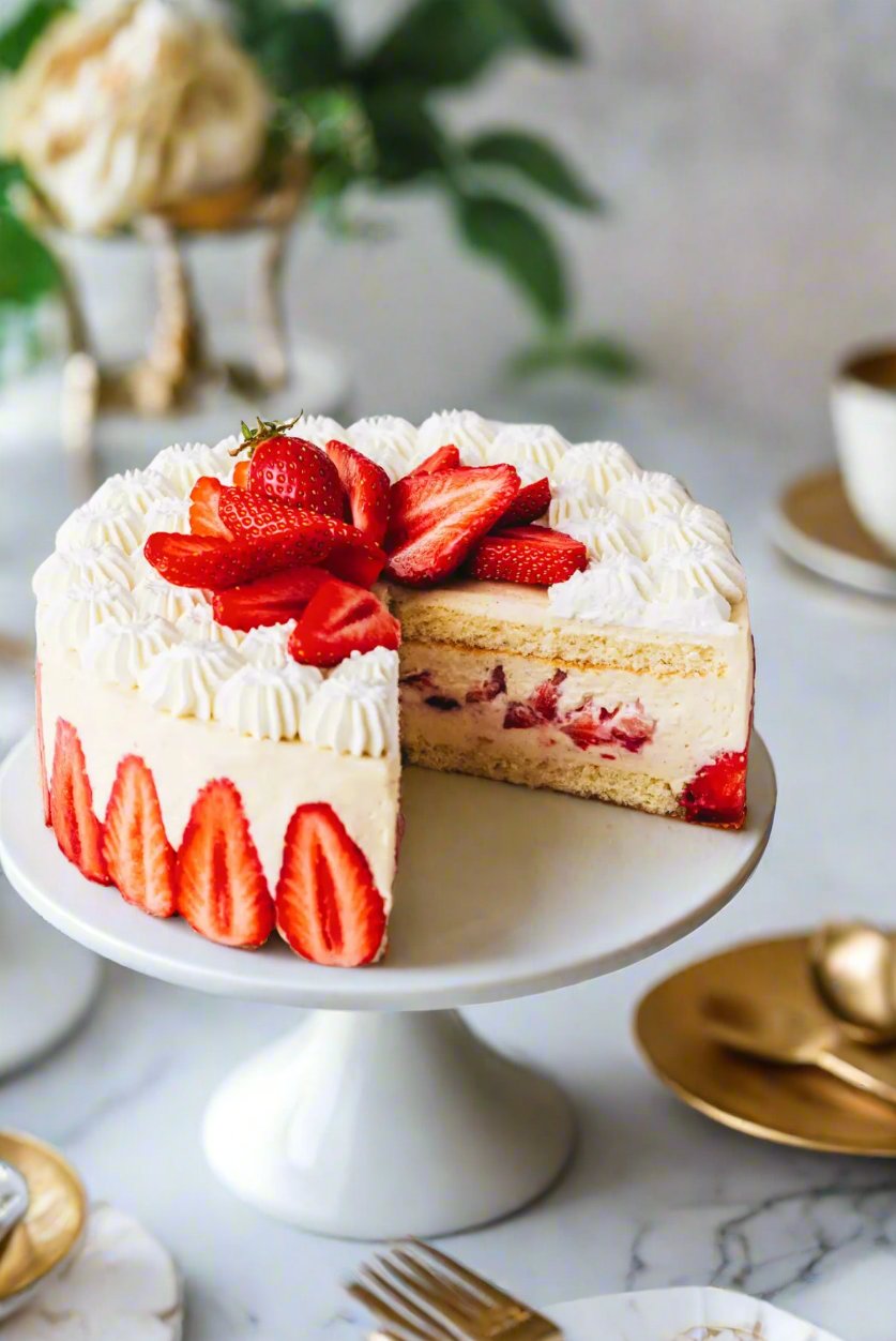 French Strawberry Cake