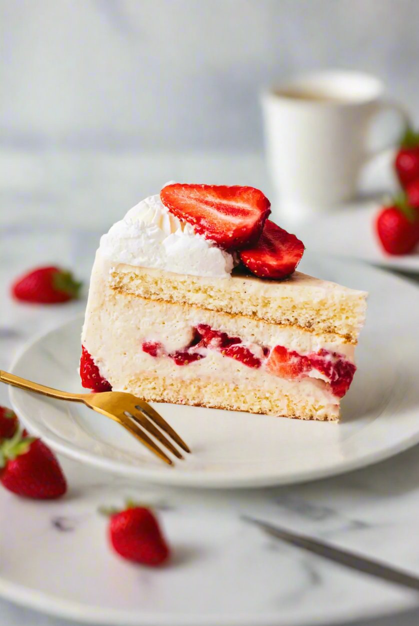 French Strawberry Cake